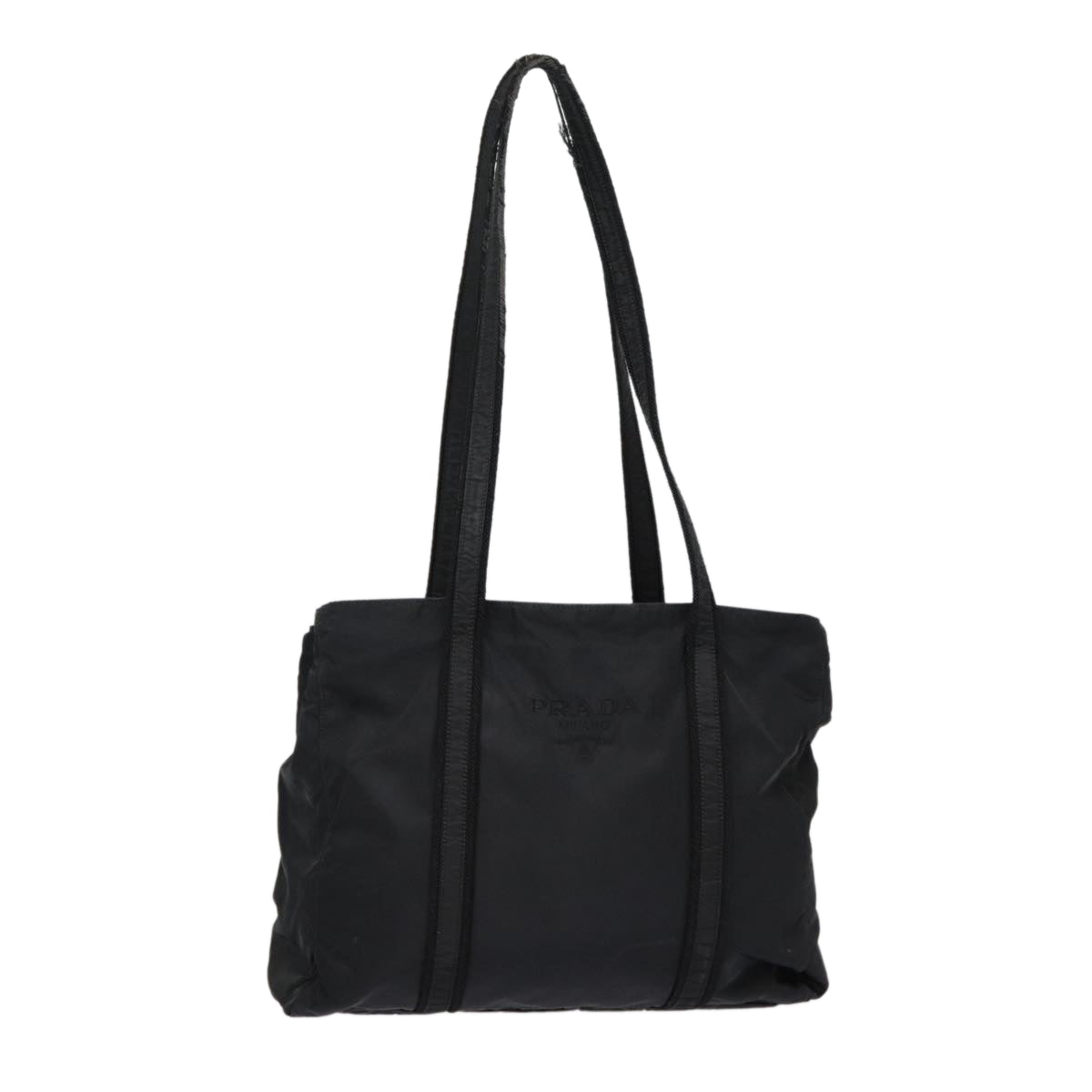 Luxury Prada Shoulder Bag Nylon Black Silver  88800