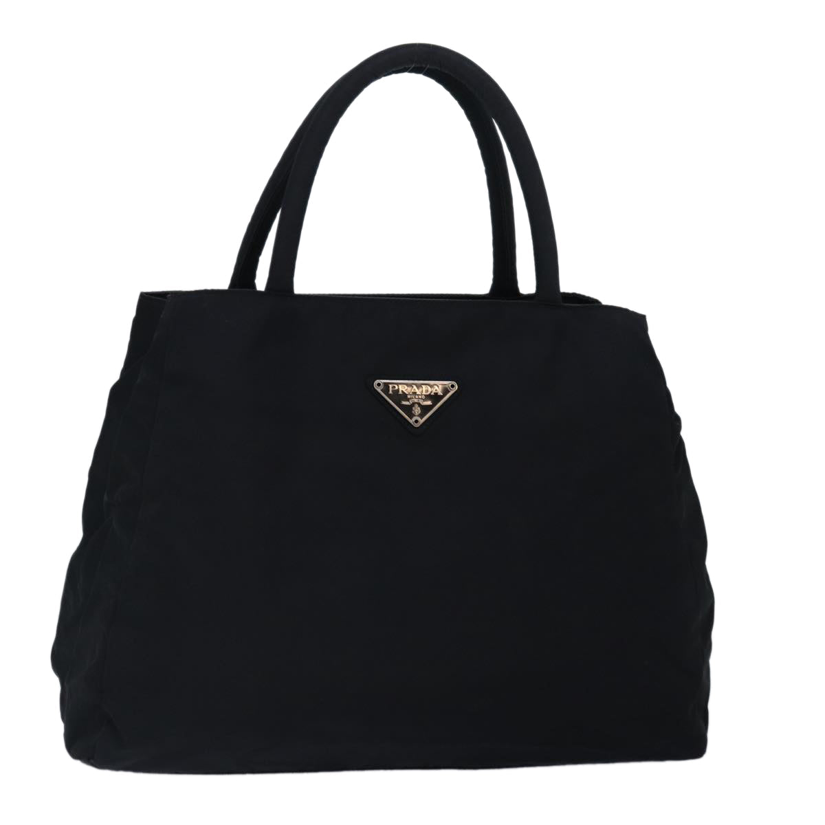 Luxury Prada Hand Bag Nylon Black Silver  88803