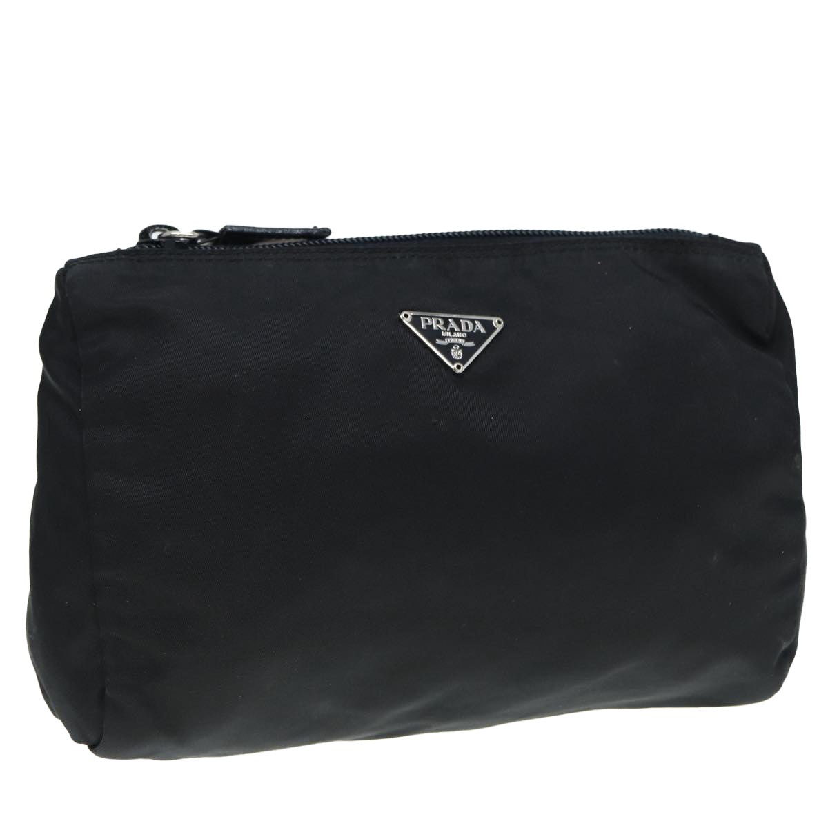 Luxury Prada Pouch Nylon Black Silver  88824