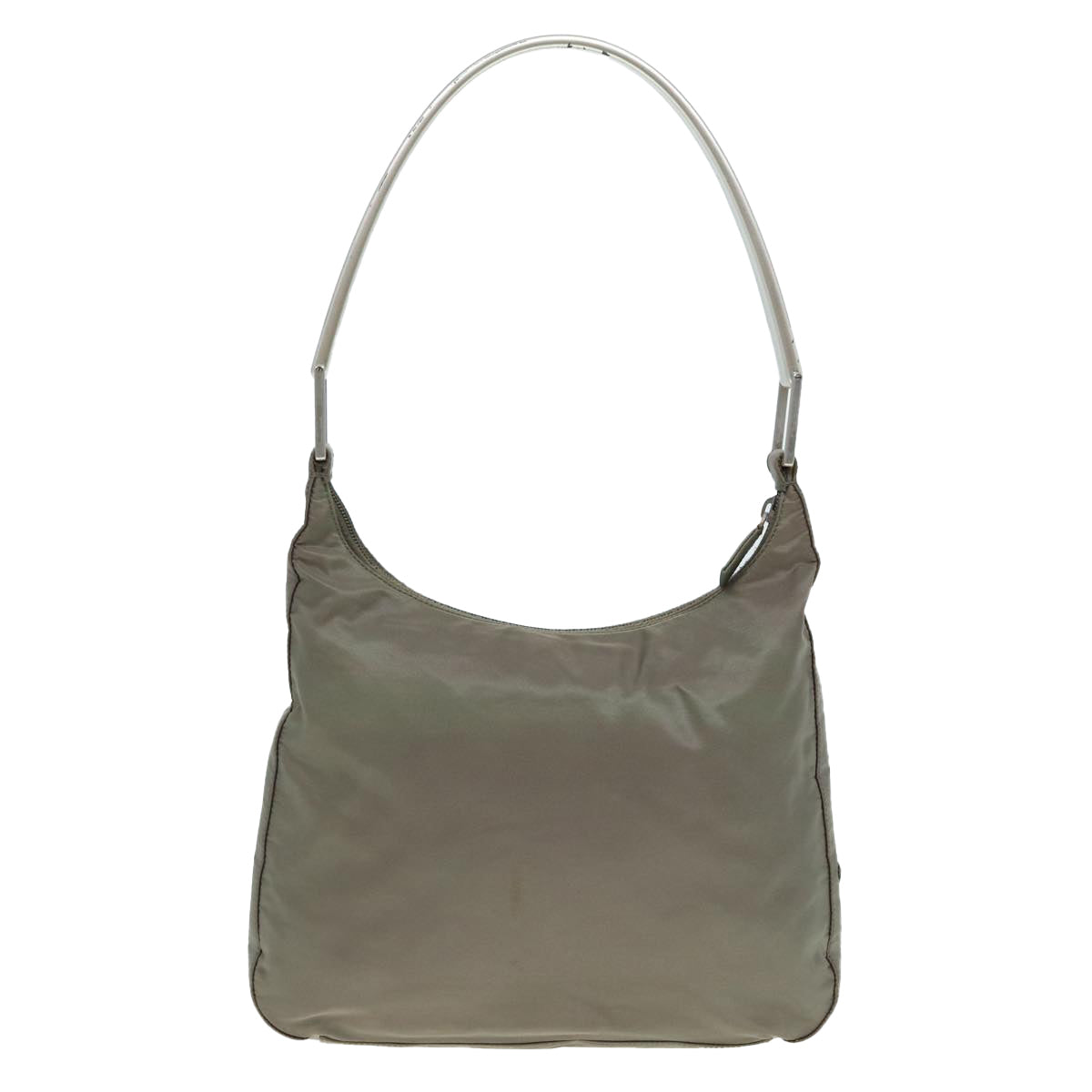 Luxury Prada Shoulder Bag Nylon Gray Silver  88828