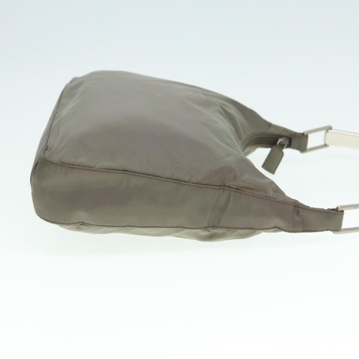 Luxury Prada Shoulder Bag Nylon Gray Silver  88828