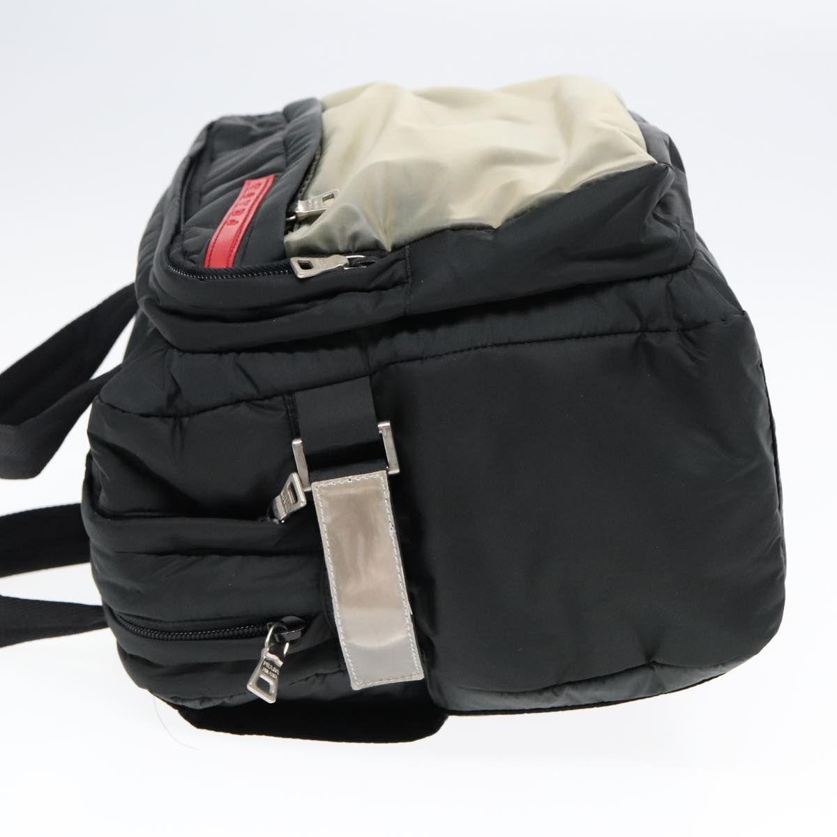 Luxury Prada Sports Hand Bag Nylon 2way Black Gray Silver  88834