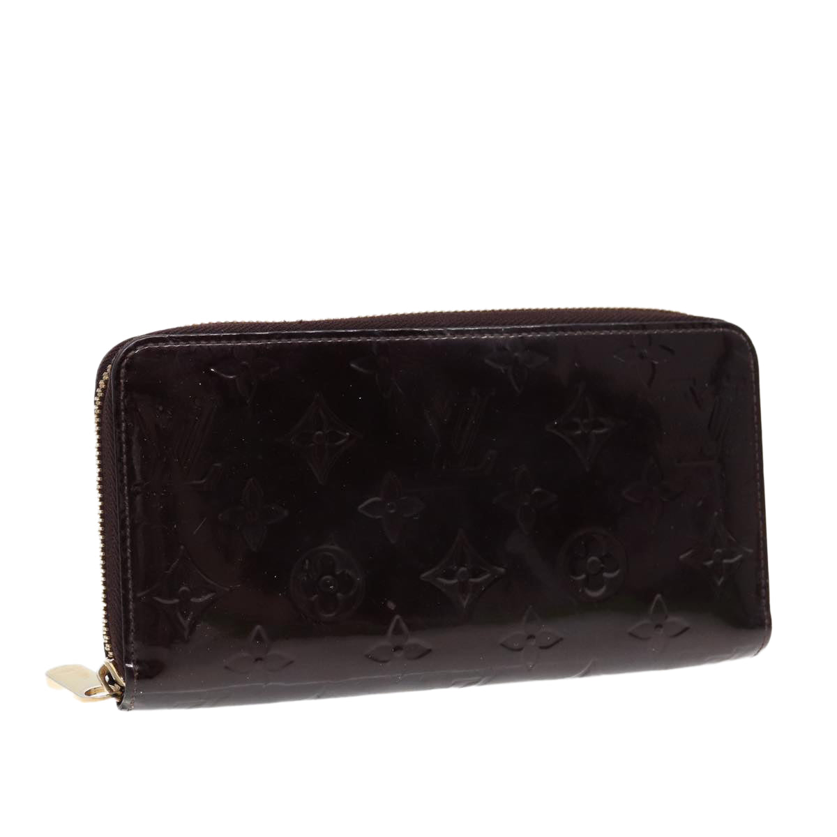 LOUIS VUITTON Monogram Vernis Zippy Wallet Wallet Amarante M93522 LV 88860