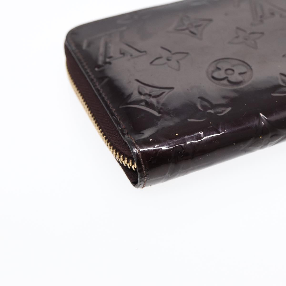 LOUIS VUITTON Monogram Vernis Zippy Wallet Wallet Amarante M93522 LV 88860