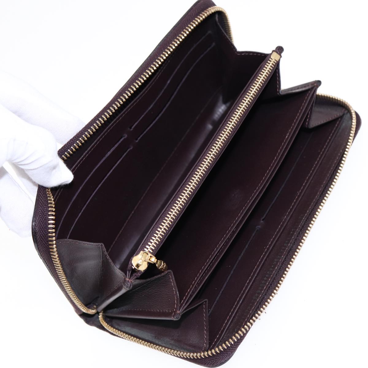 LOUIS VUITTON Monogram Vernis Zippy Wallet Wallet Amarante M93522 LV 88860