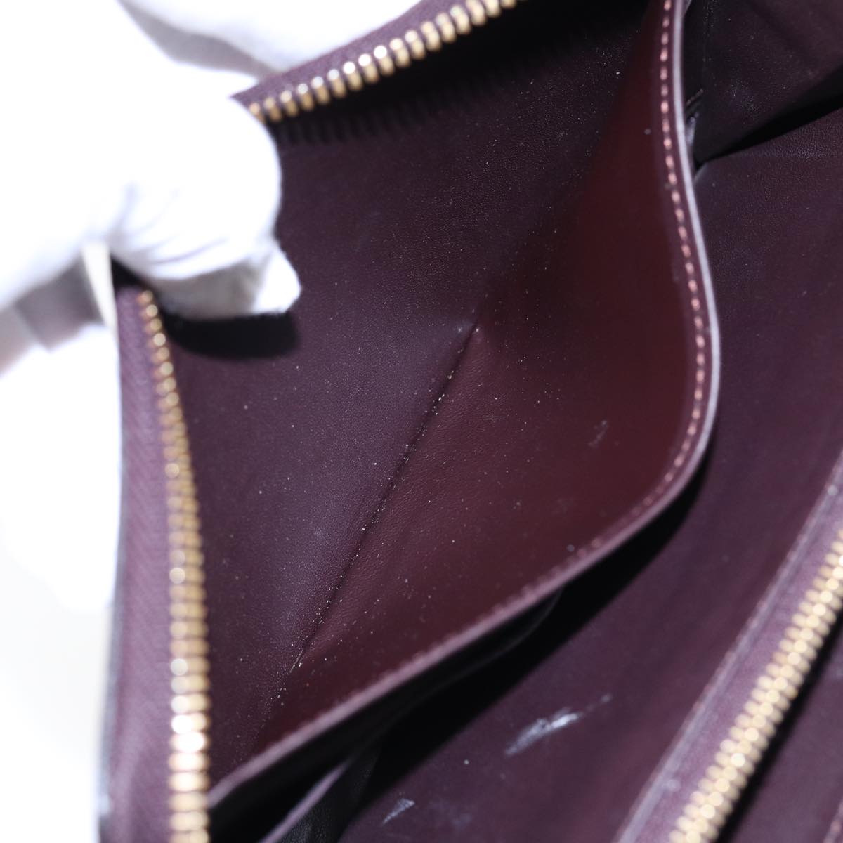 LOUIS VUITTON Monogram Vernis Zippy Wallet Wallet Amarante M93522 LV 88860