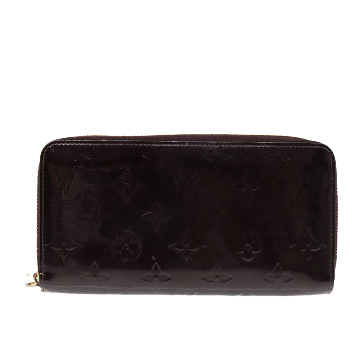 LOUIS VUITTON Monogram Vernis Zippy Wallet Wallet Amarante M93522 LV 88860