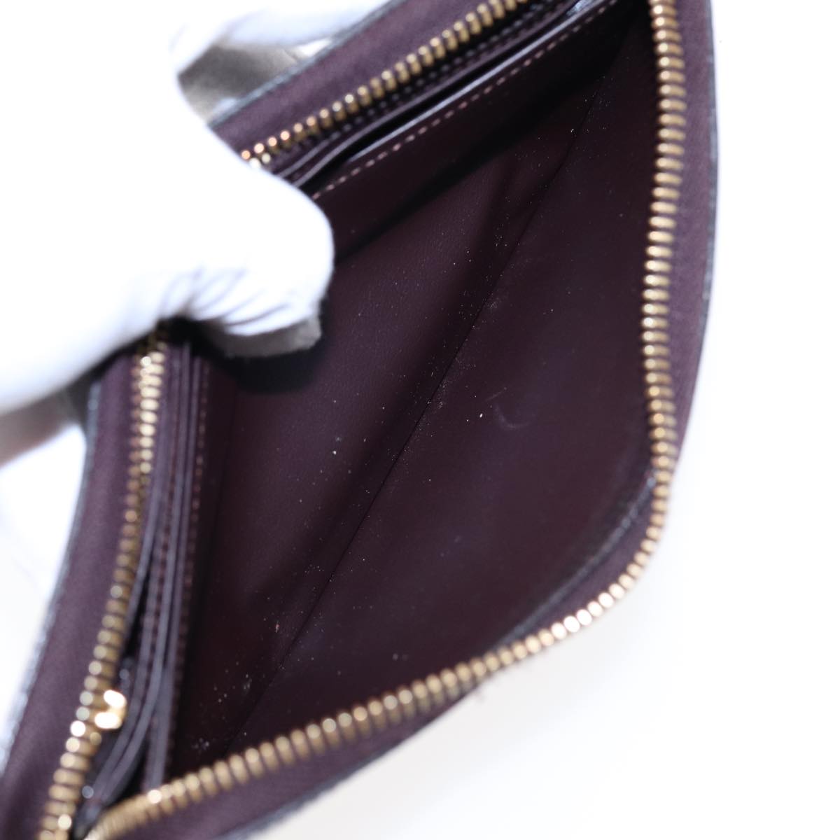 LOUIS VUITTON Monogram Vernis Zippy Wallet Wallet Amarante M93522 LV 88860