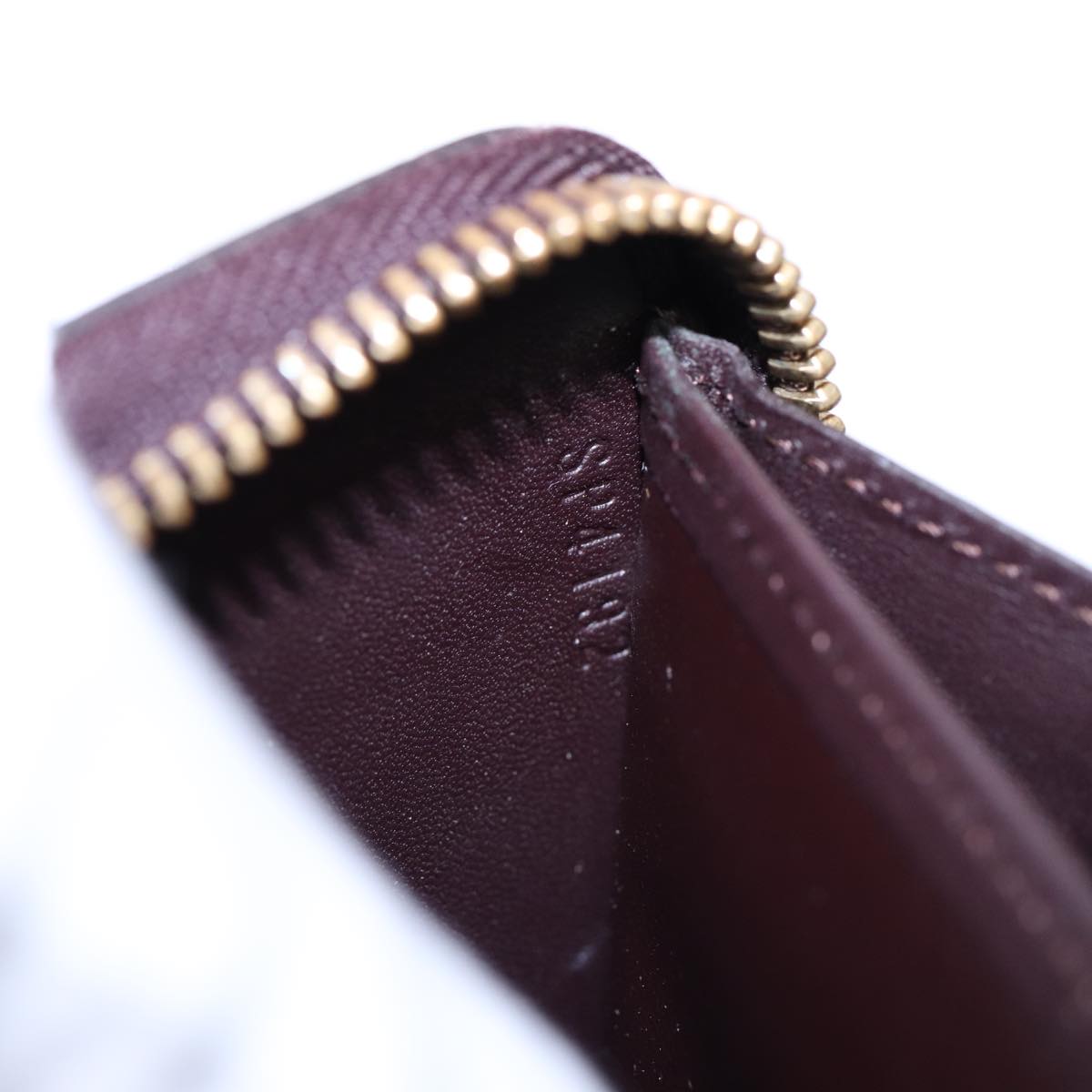 LOUIS VUITTON Monogram Vernis Zippy Wallet Wallet Amarante M93522 LV 88860