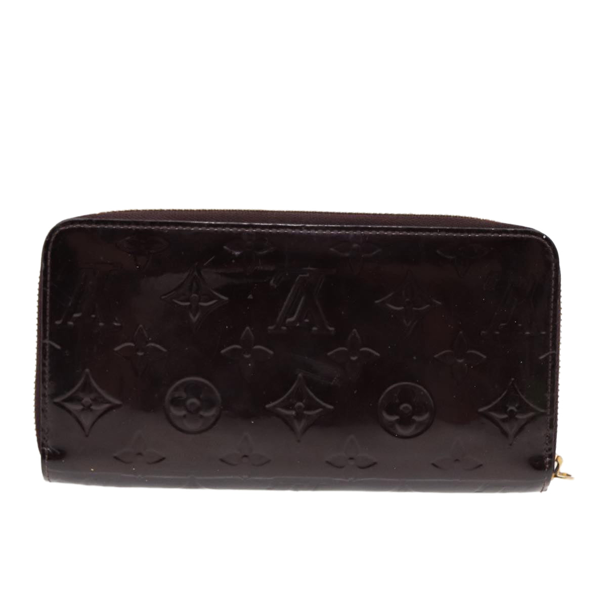 LOUIS VUITTON Monogram Vernis Zippy Wallet Wallet Amarante M93522 LV 88860