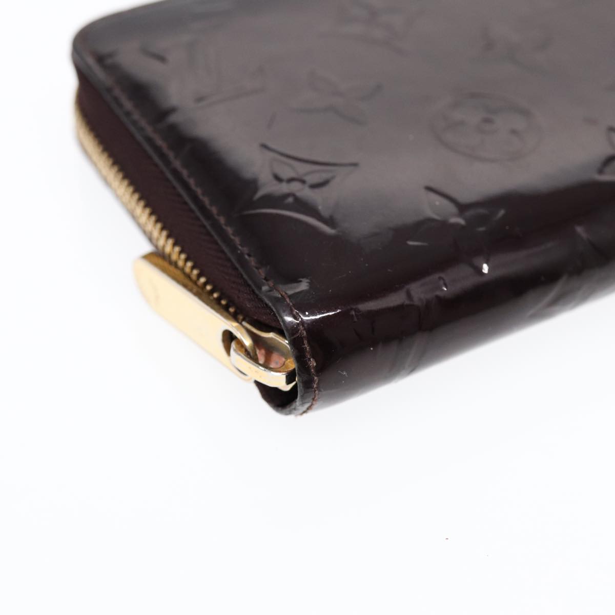 LOUIS VUITTON Monogram Vernis Zippy Wallet Wallet Amarante M93522 LV 88860