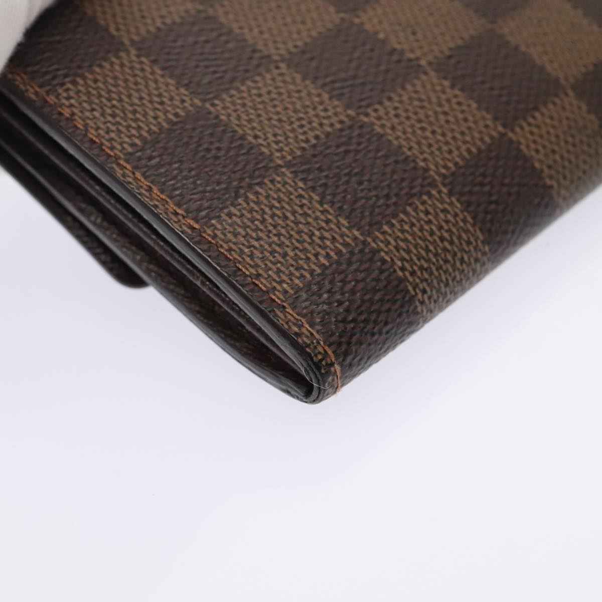 LOUIS VUITTON Damier Ebene Portefeuille Sarah Long Wallet N60491 LV 88866