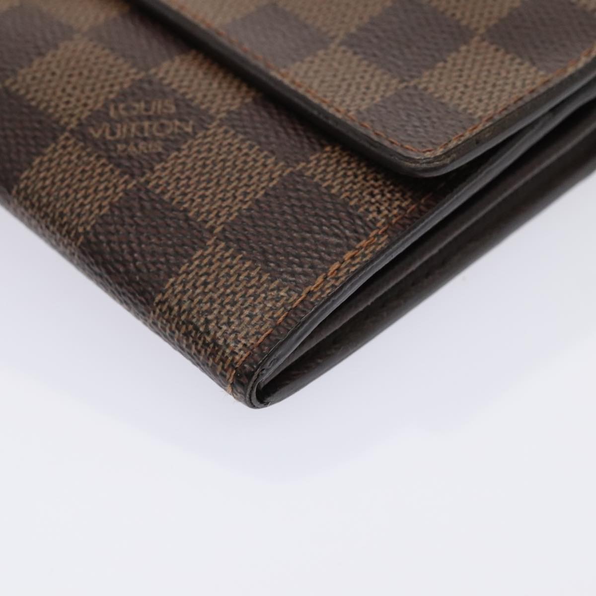 LOUIS VUITTON Damier Ebene Portefeuille Sarah Long Wallet N60491 LV 88866