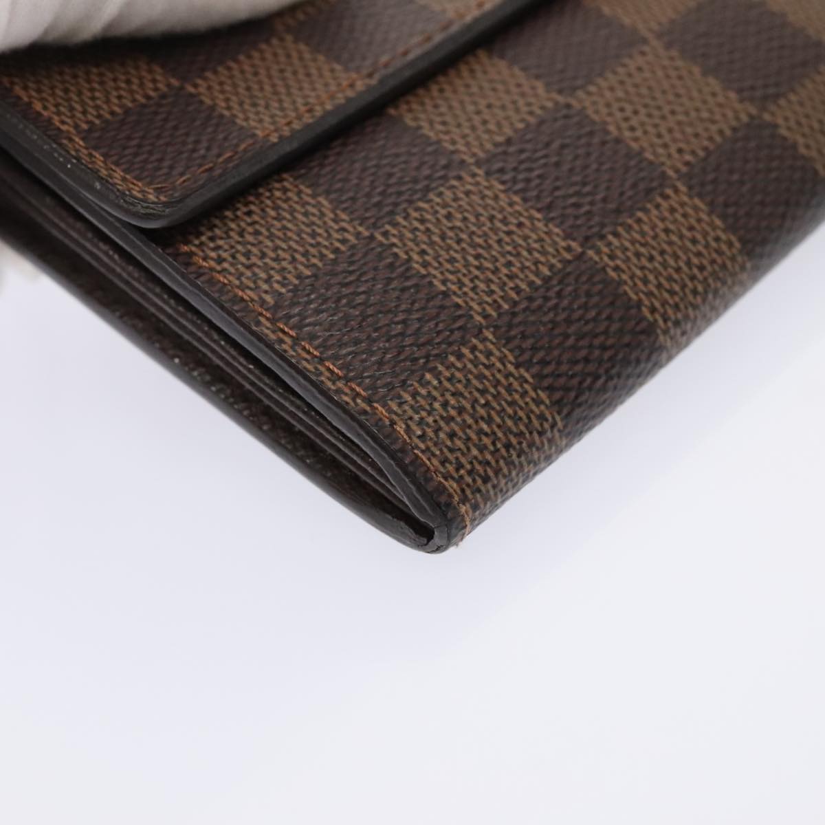 LOUIS VUITTON Damier Ebene Portefeuille Sarah Long Wallet N60491 LV 88866