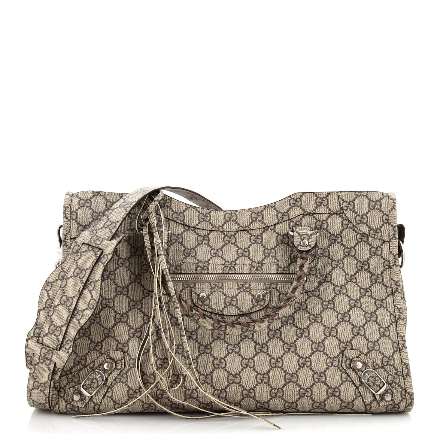 Luxury Gucci Trending 2025 x Balenciaga The Hacker Project Neo Classic City Bag GG Coated Canvas Medium