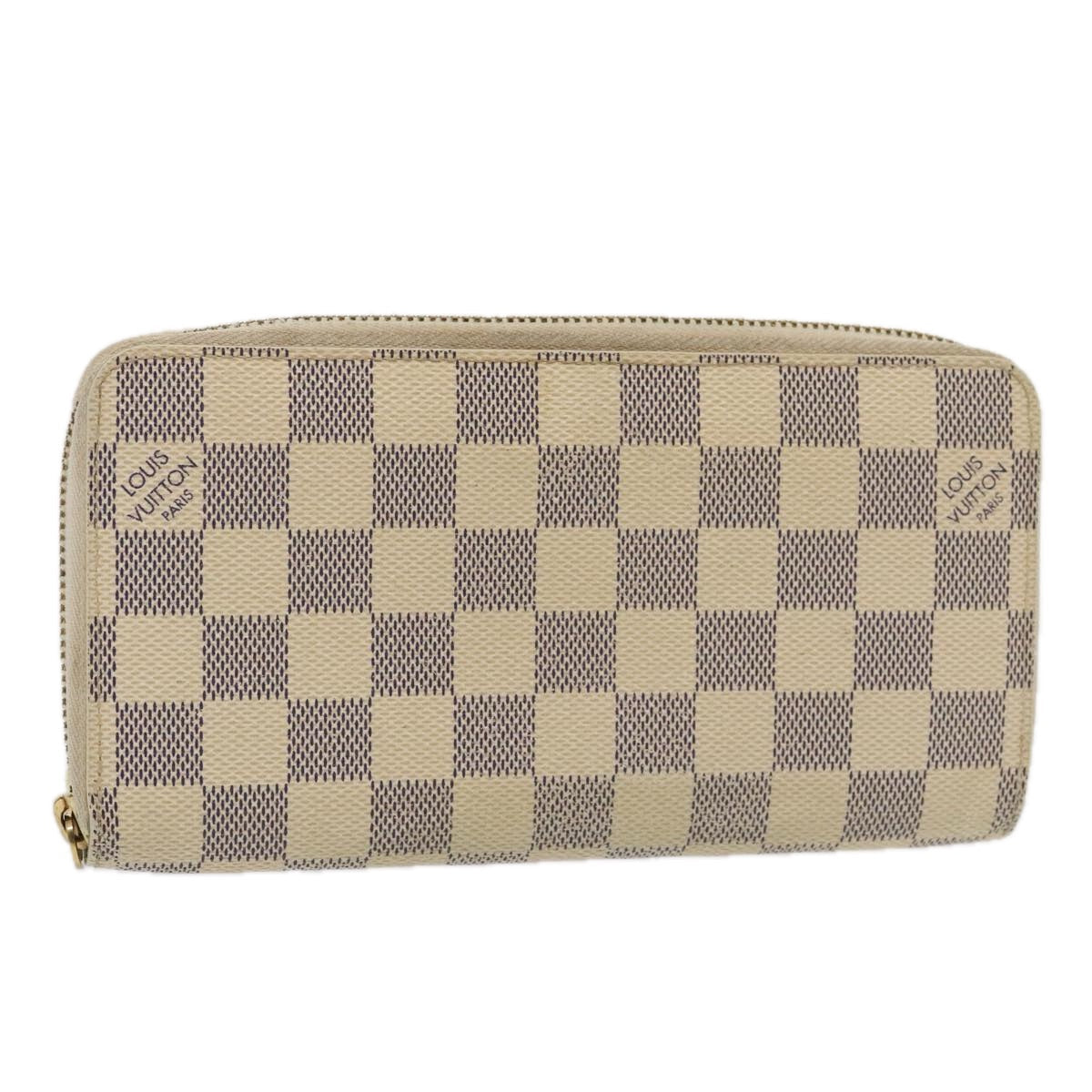 LOUIS VUITTON Damier Azur Zippy Wallet Long Wallet N60019 LV 88871