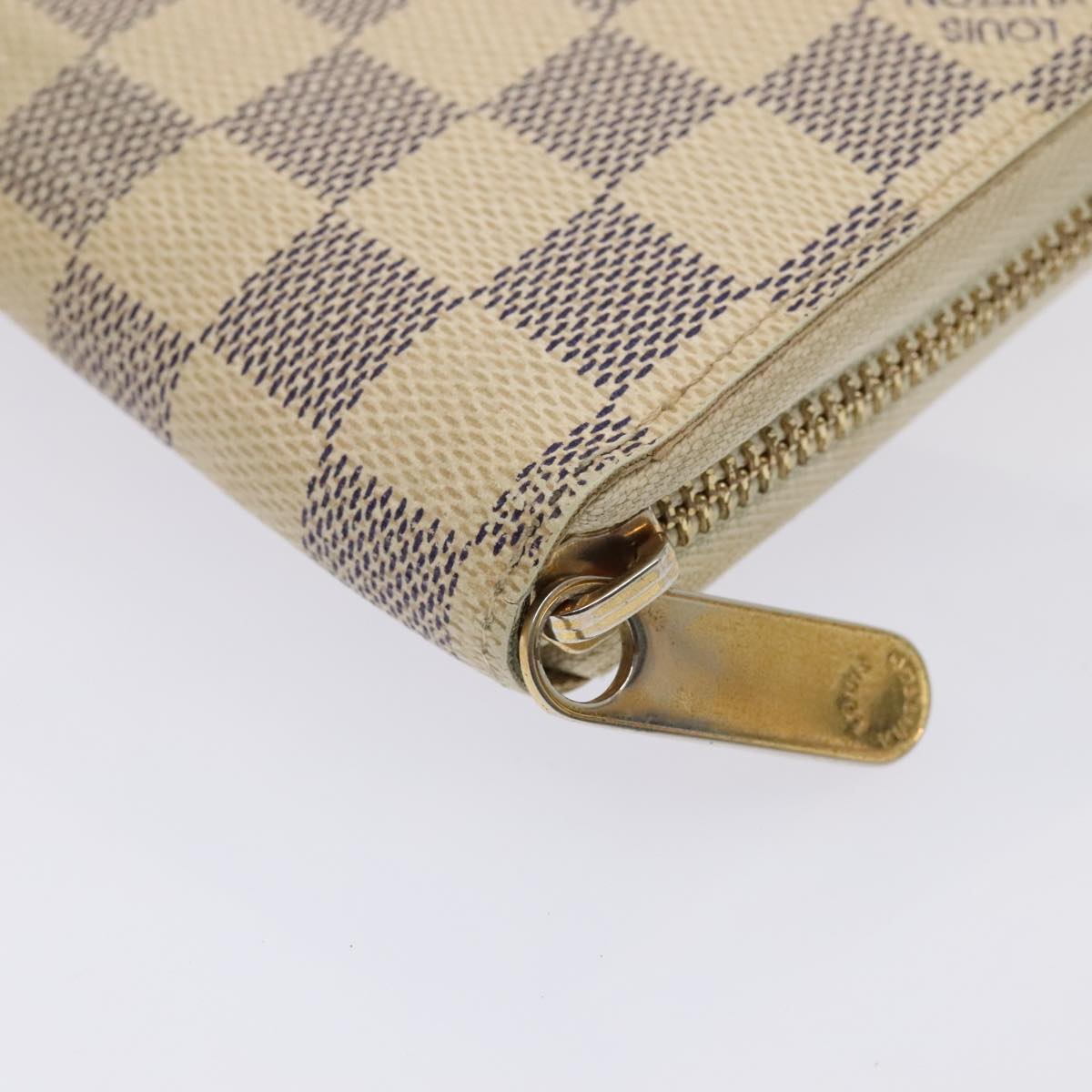 LOUIS VUITTON Damier Azur Zippy Wallet Long Wallet N60019 LV 88871