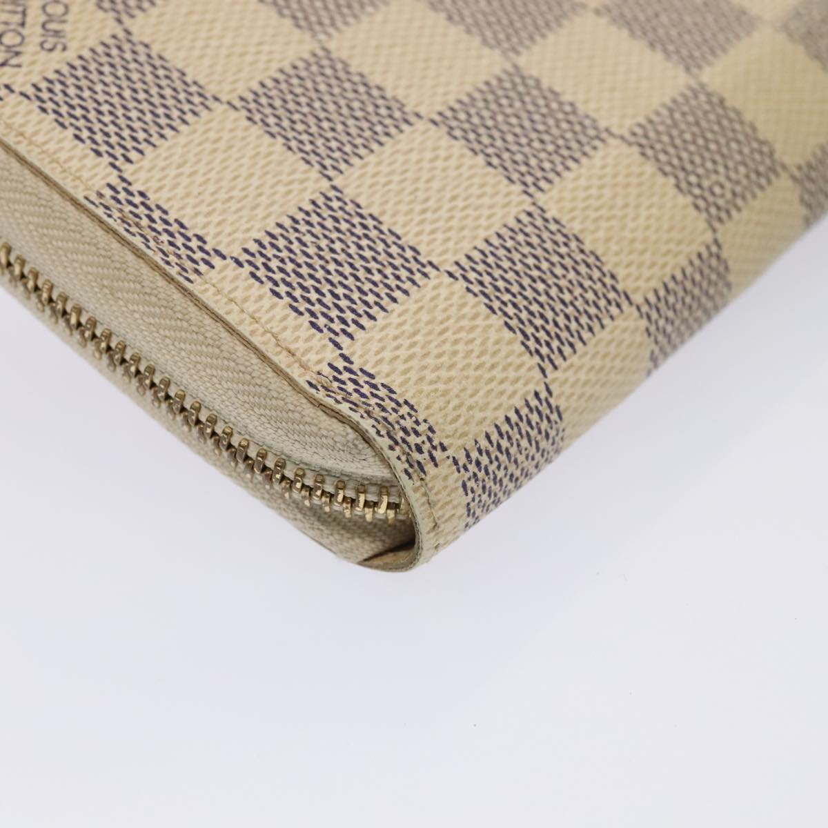 LOUIS VUITTON Damier Azur Zippy Wallet Long Wallet N60019 LV 88871