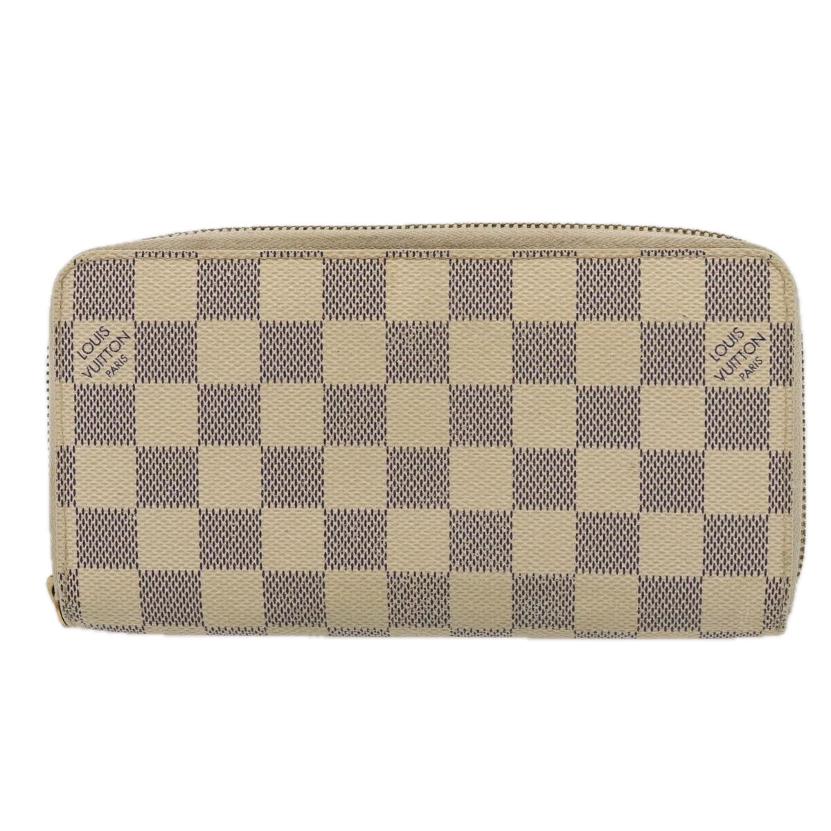 LOUIS VUITTON Damier Azur Zippy Wallet Long Wallet N60019 LV 88871