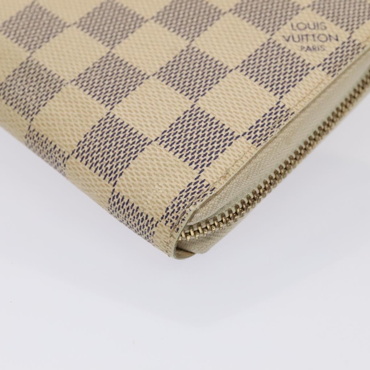 LOUIS VUITTON Damier Azur Zippy Wallet Long Wallet N60019 LV 88871