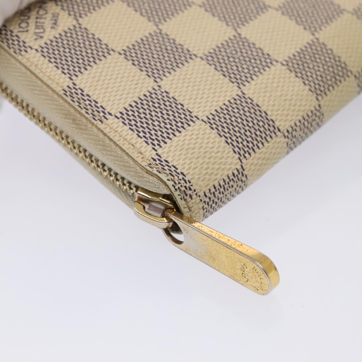 LOUIS VUITTON Damier Azur Zippy Wallet Long Wallet N60019 LV 88871