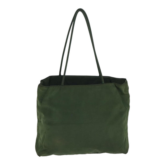 Luxury Prada Tote Bag Nylon Green Silver  88883