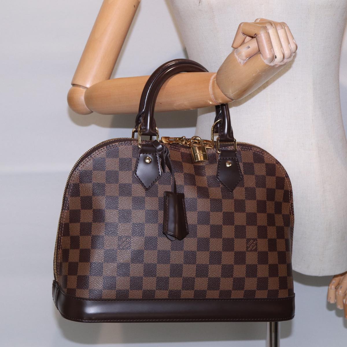 LOUIS VUITTON Damier Ebene Alma PM Hand Bag N53151 LV 88894SA