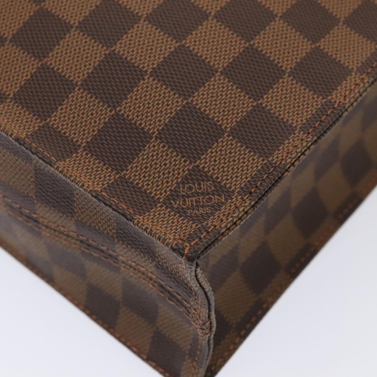LOUIS VUITTON Damier Ebene Sac Plat Hand Bag N51140 LV 88919A