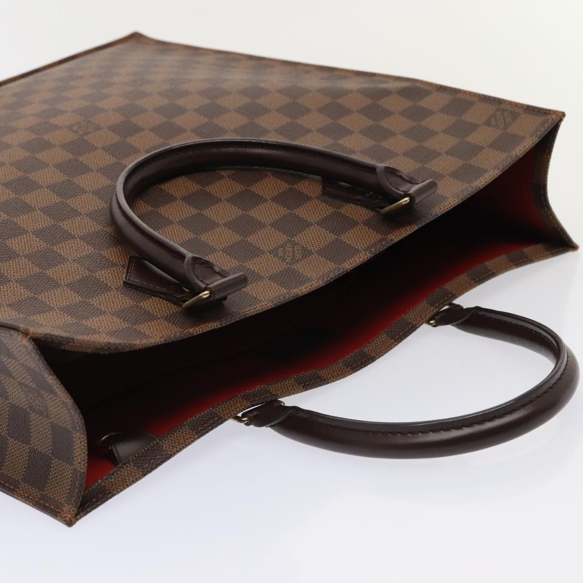 LOUIS VUITTON Damier Ebene Sac Plat Hand Bag N51140 LV 88919A