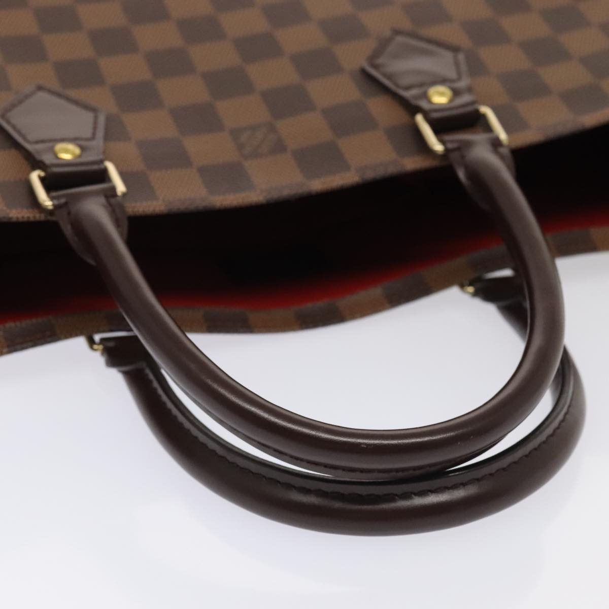LOUIS VUITTON Damier Ebene Sac Plat Hand Bag N51140 LV 88919A