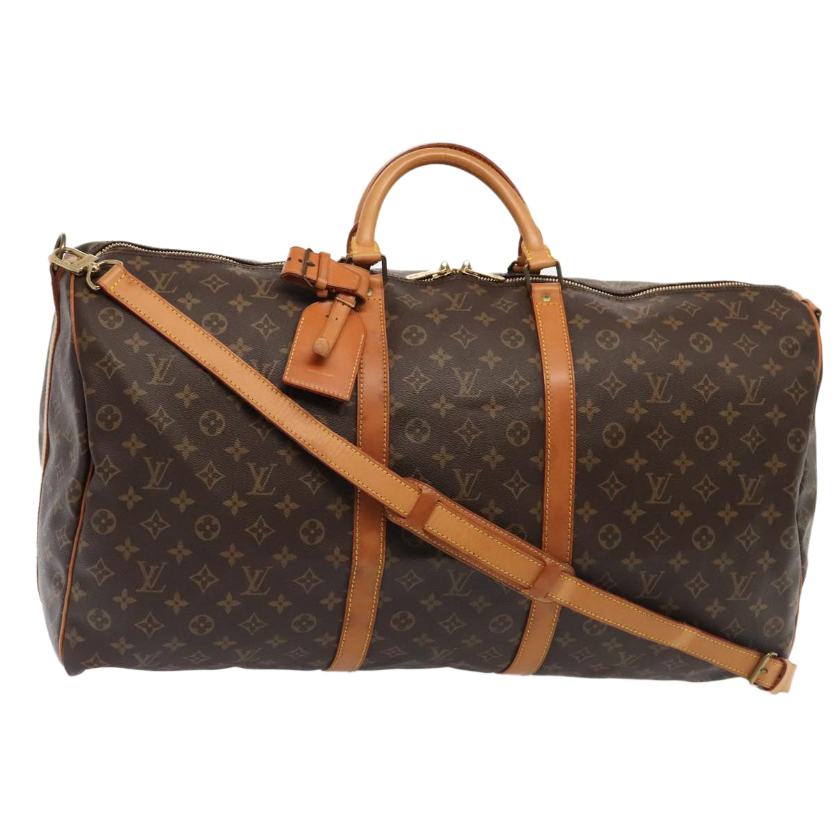 LOUIS VUITTON Monogram Keepall Bandouliere 60 Boston Bag M41412 LV 88924