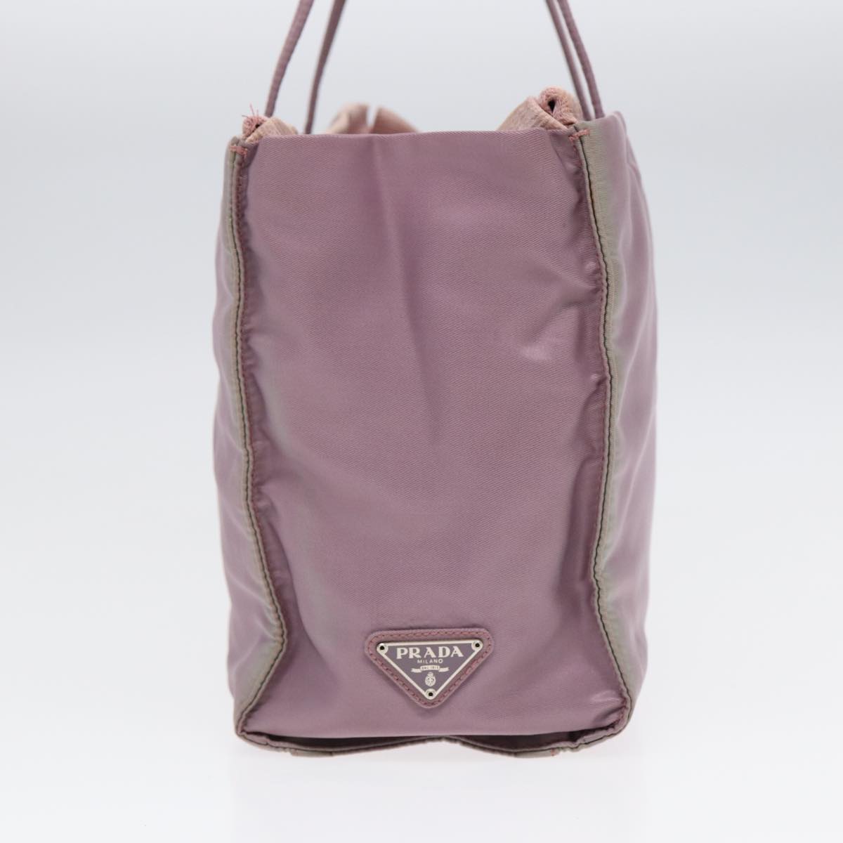 Luxury Prada Hand Bag Nylon Purple Silver  88963