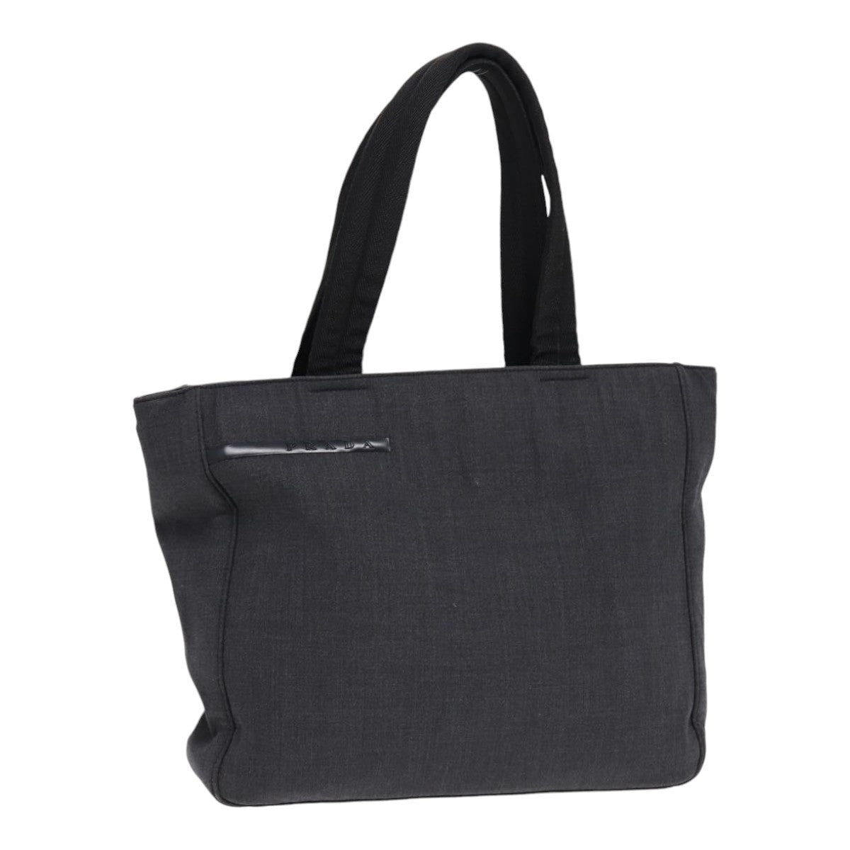 Luxury Prada Sports Hand Bag Canvas Gray Silver  88964