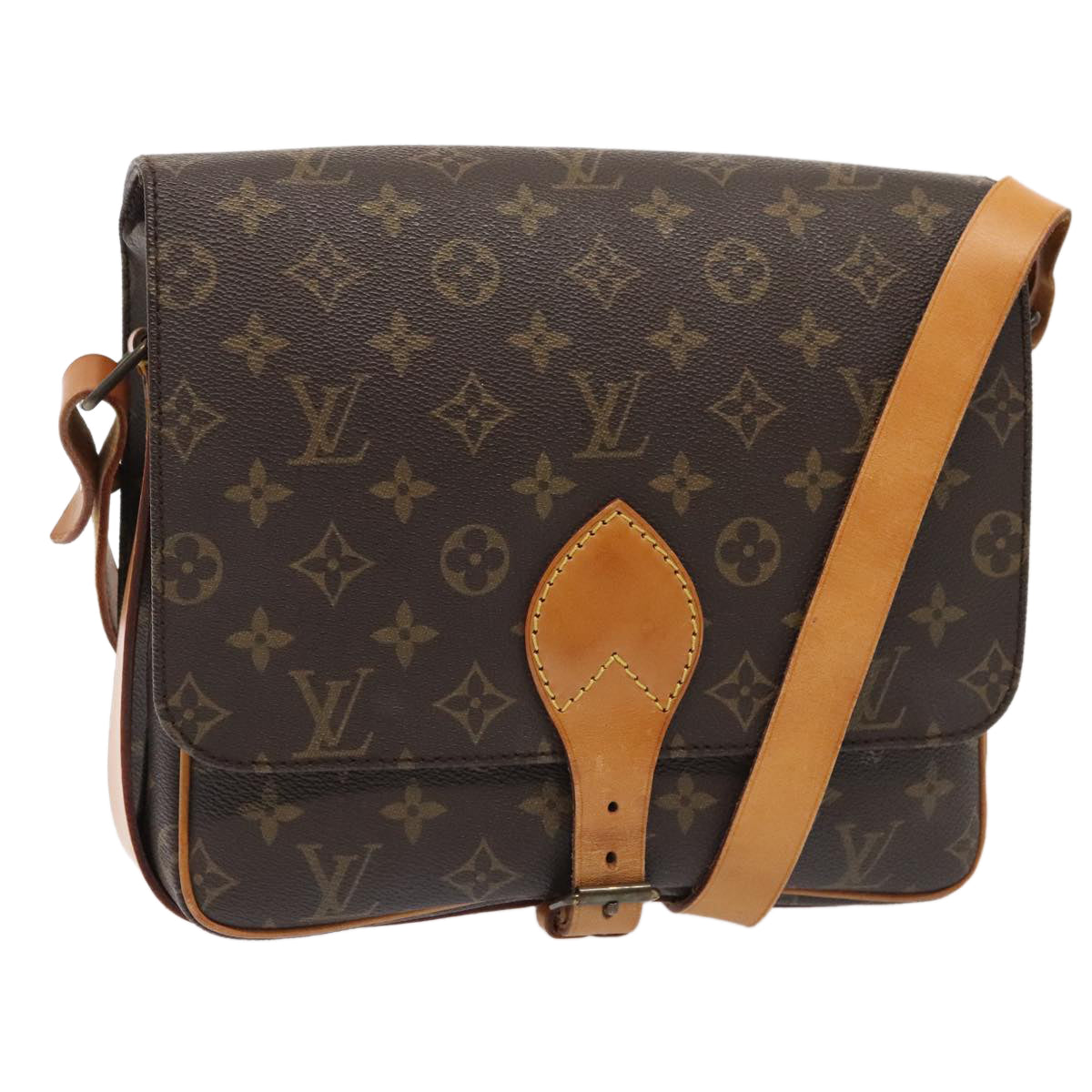LOUIS VUITTON Monogram Cartouchiere GM Shoulder Bag M51252 LV 88991
