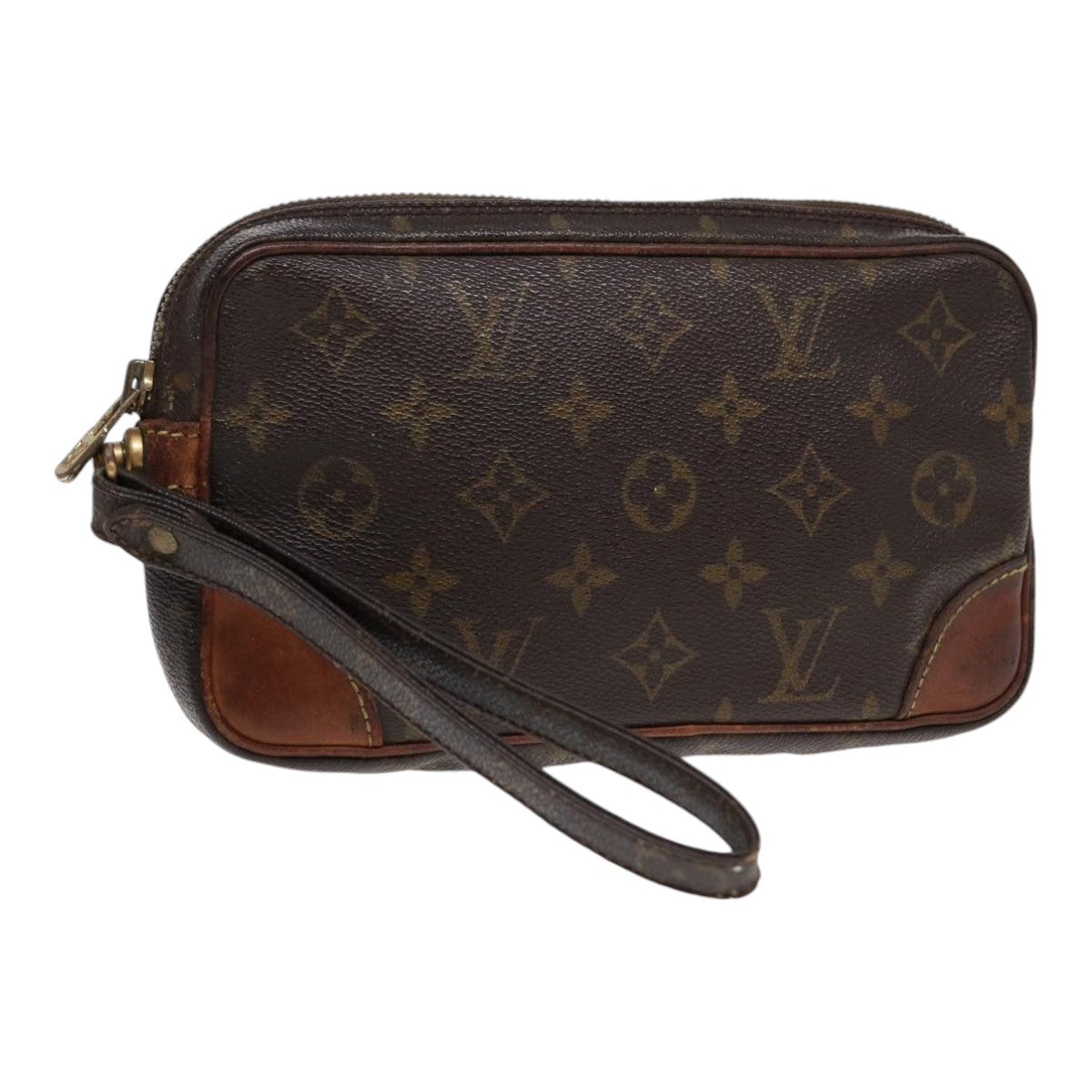 LOUIS VUITTON Monogram Marly Dragonne PM Clutch Bag M51827 LV 88992