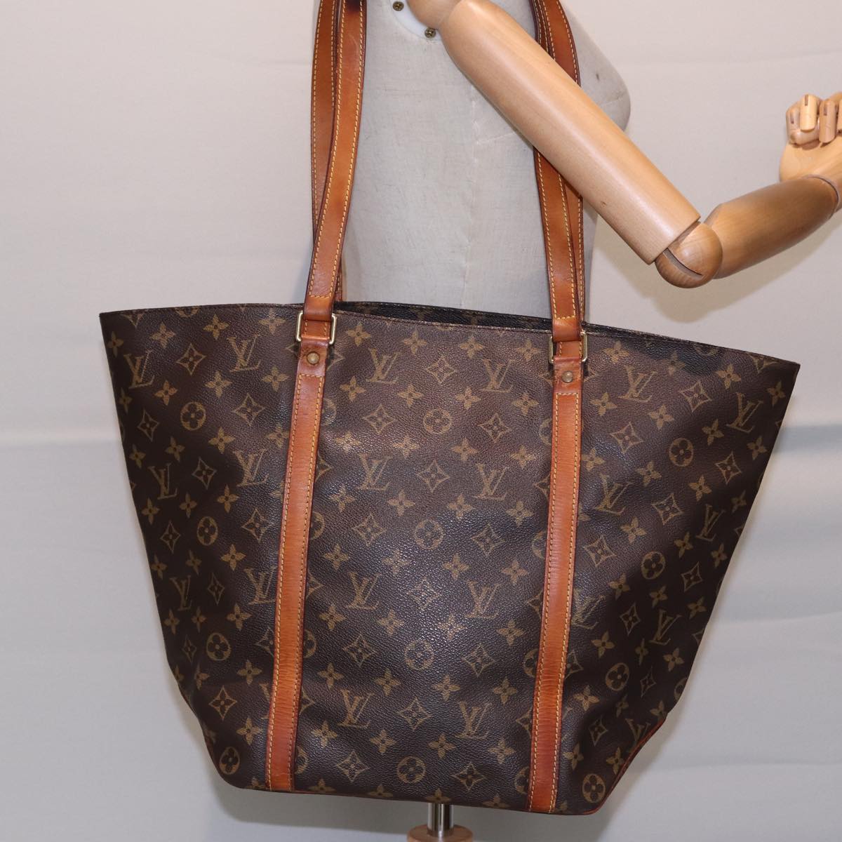 LOUIS VUITTON Monogram Sac Shopping Tote Bag M51108 LV 88996