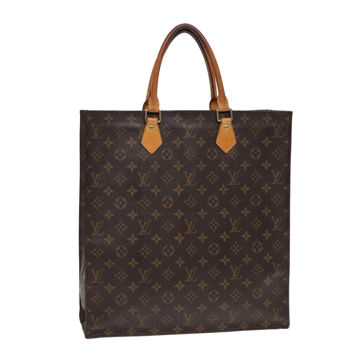 LOUIS VUITTON Monogram Sac Plat Hand Bag M51140 LV 88997