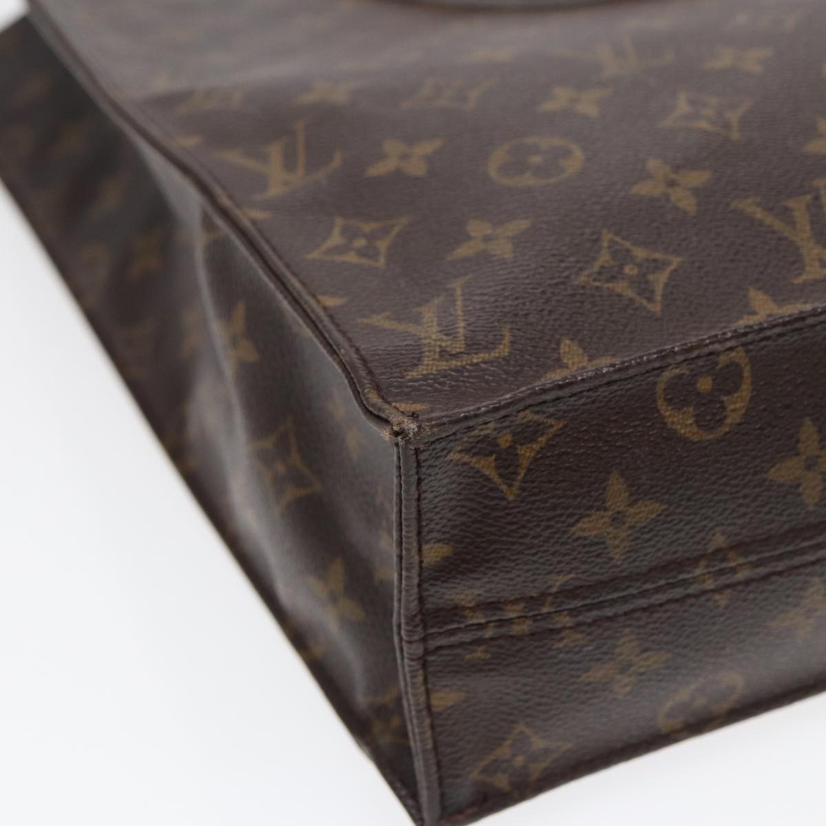 LOUIS VUITTON Monogram Sac Plat Hand Bag M51140 LV 88997