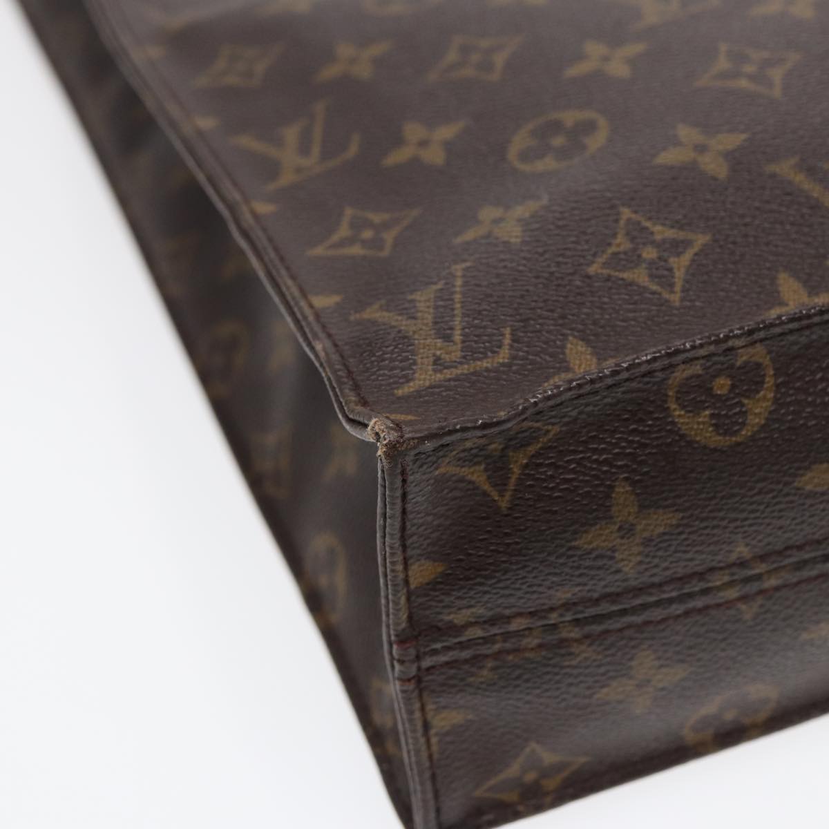 LOUIS VUITTON Monogram Sac Plat Hand Bag M51140 LV 88997