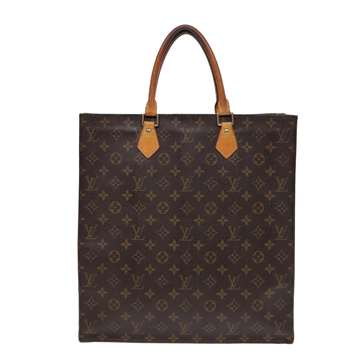 LOUIS VUITTON Monogram Sac Plat Hand Bag M51140 LV 88997