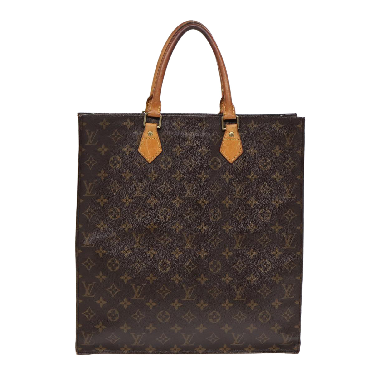 LOUIS VUITTON Monogram Sac Plat Hand Bag M51140 LV 88997