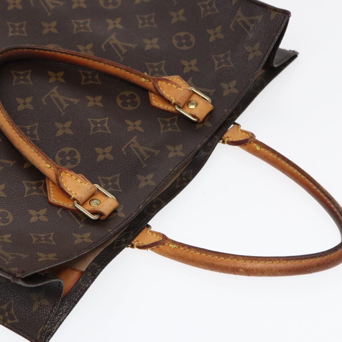 LOUIS VUITTON Monogram Sac Plat Hand Bag M51140 LV 88997