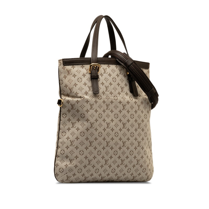 Louis Vuitton Monogram Mini French Tote Bag M92209 Carly Linen Leather  Louis Vuitton