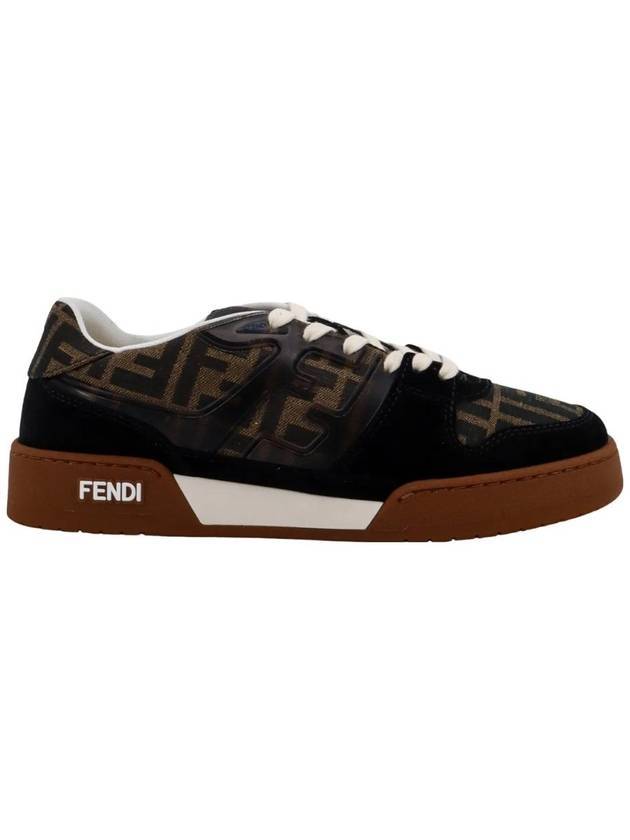 Luxury Fendi Match Canvas Low-Top With Black Suede