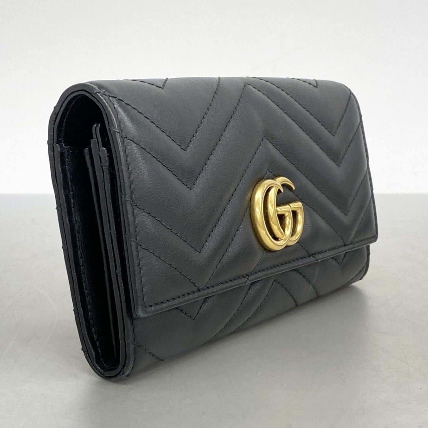 Gucci  Leather Long Wallet (Bi-Fold)