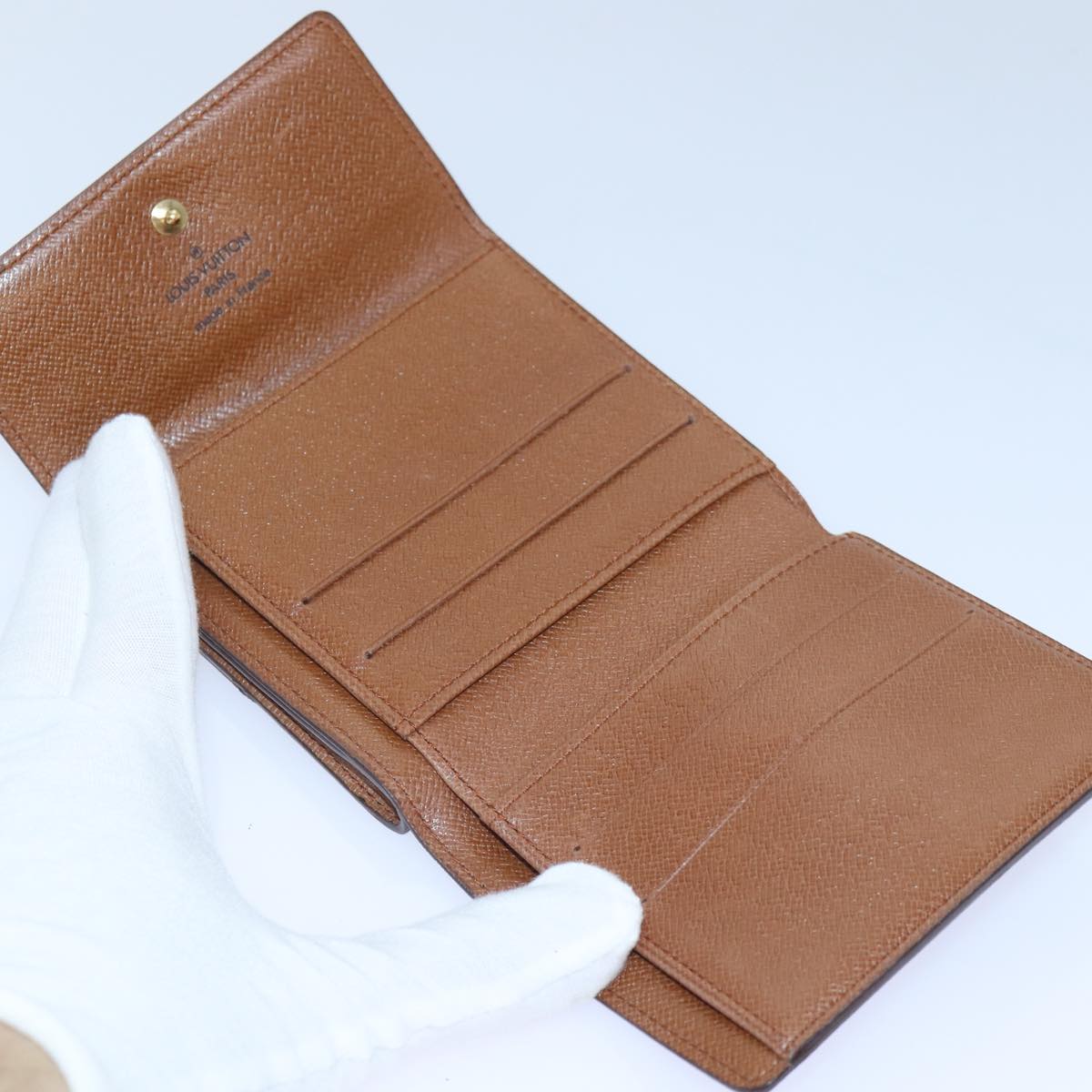 LOUIS VUITTON Monogram Portefeuille Elise Trifold Wallet M61654 LV 89012
