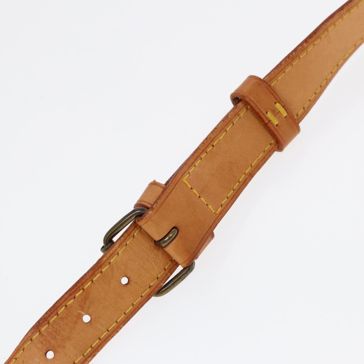 LOUIS VUITTON Adjustable Shoulder Strap Leather 37""-43.7"" Beige LV 89016