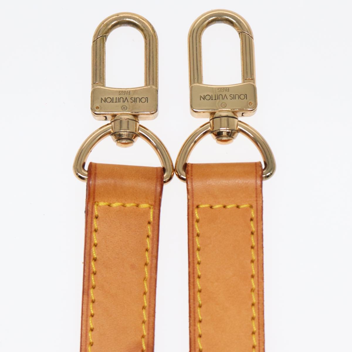 LOUIS VUITTON Adjustable Shoulder Strap Leather 37""-43.7"" Beige LV 89016