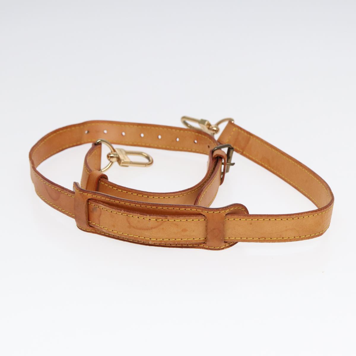 LOUIS VUITTON Adjustable Shoulder Strap Leather 37""-43.7"" Beige LV 89016