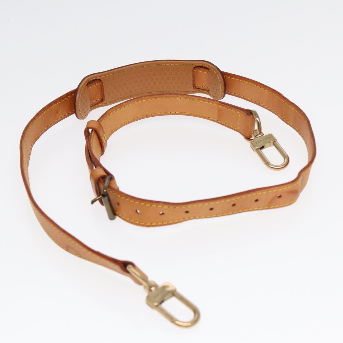 LOUIS VUITTON Adjustable Shoulder Strap Leather 37""-43.7"" Beige LV 89016